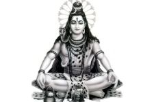 Lord Shiva Sitting Black And White Wallpaper