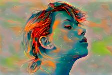 Face Abstract Painting Deep Art Scarlett Johansson Wallpaper