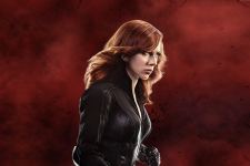 Scarlett Johansson Actress Red Background Wallpaper