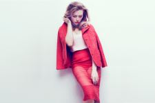Scarlett Johansson Red Jackets Wallpaper