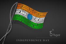 Independence Day Text Overlay HD Wallpaper