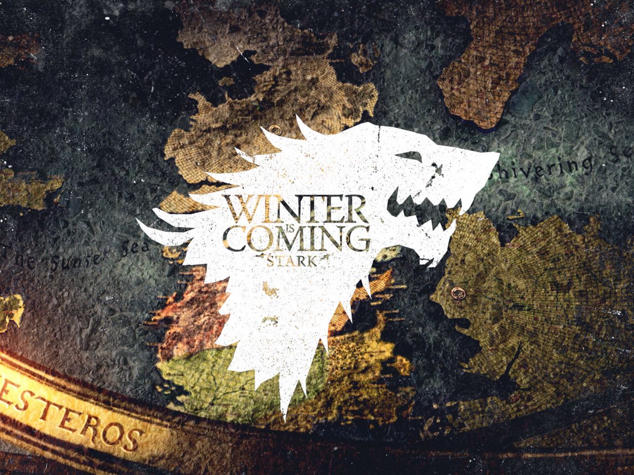 Winter is Coming Wolves Crest of Thrones Game Wallpaper