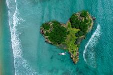 Heart Shaped Tropical Island