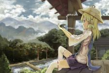 Blondes Long Hair Girl Mountains Clouds Game