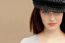 Eva Green in Cap With Red Lips