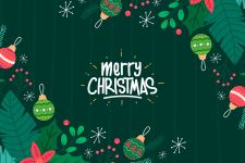 Merry Christmas 2019 Green Wallpaper