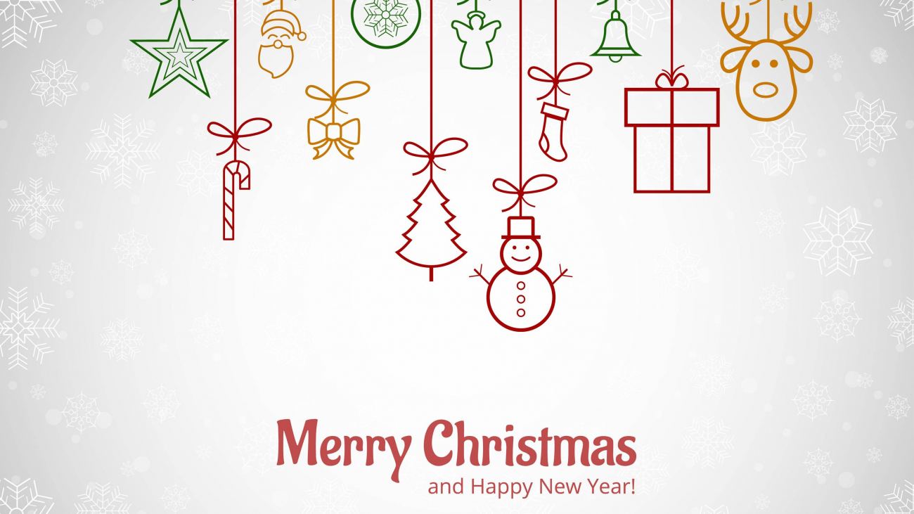 Merry Christmas and Happy New Year HD Wallpaper