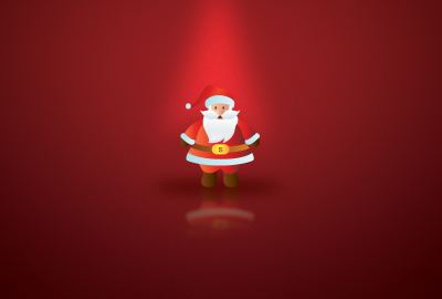 Santa Clause Image in Red Background Pic