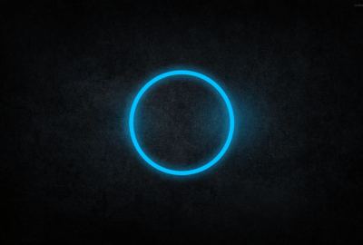 Blue Circles Ring Abstract Neon Art HD Wallpaper