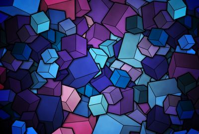 Multicolor Cubes Abstract Wide Hd Wallpaper