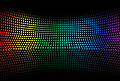 Rainbow Circles Dots Reflections Abstract Wallpaper