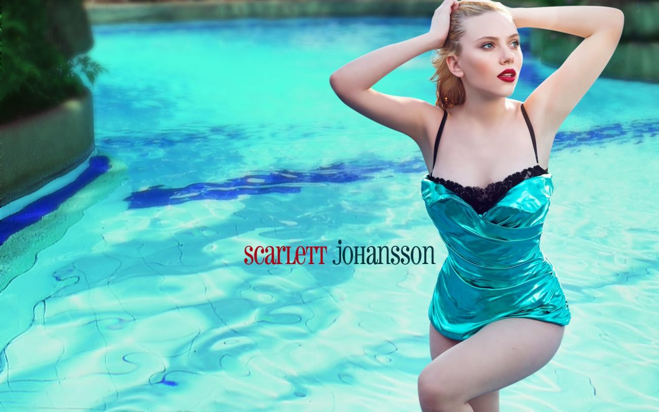 Hottest Scarlett Johansson Wide HD Wallpaper
