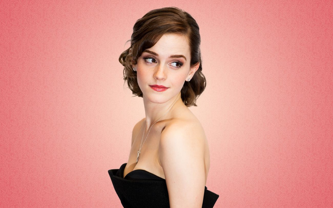 Stunning Emma Watson Red Lips Wide HD Wallpaper
