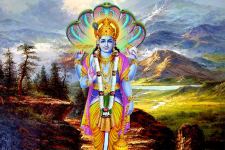 Lord Vishnu With Sesha Snake Wallpaper