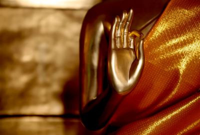 The Golden Light Of The Gautama Buddha Wallpaper