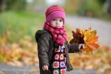Cute Baby in Autumn