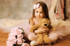 Little Girl With Teddy Bear