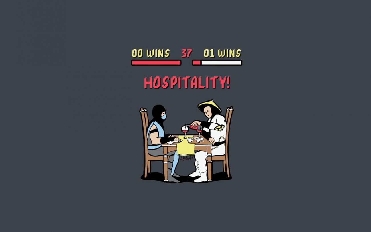 Funny Hospitality Wallpaper