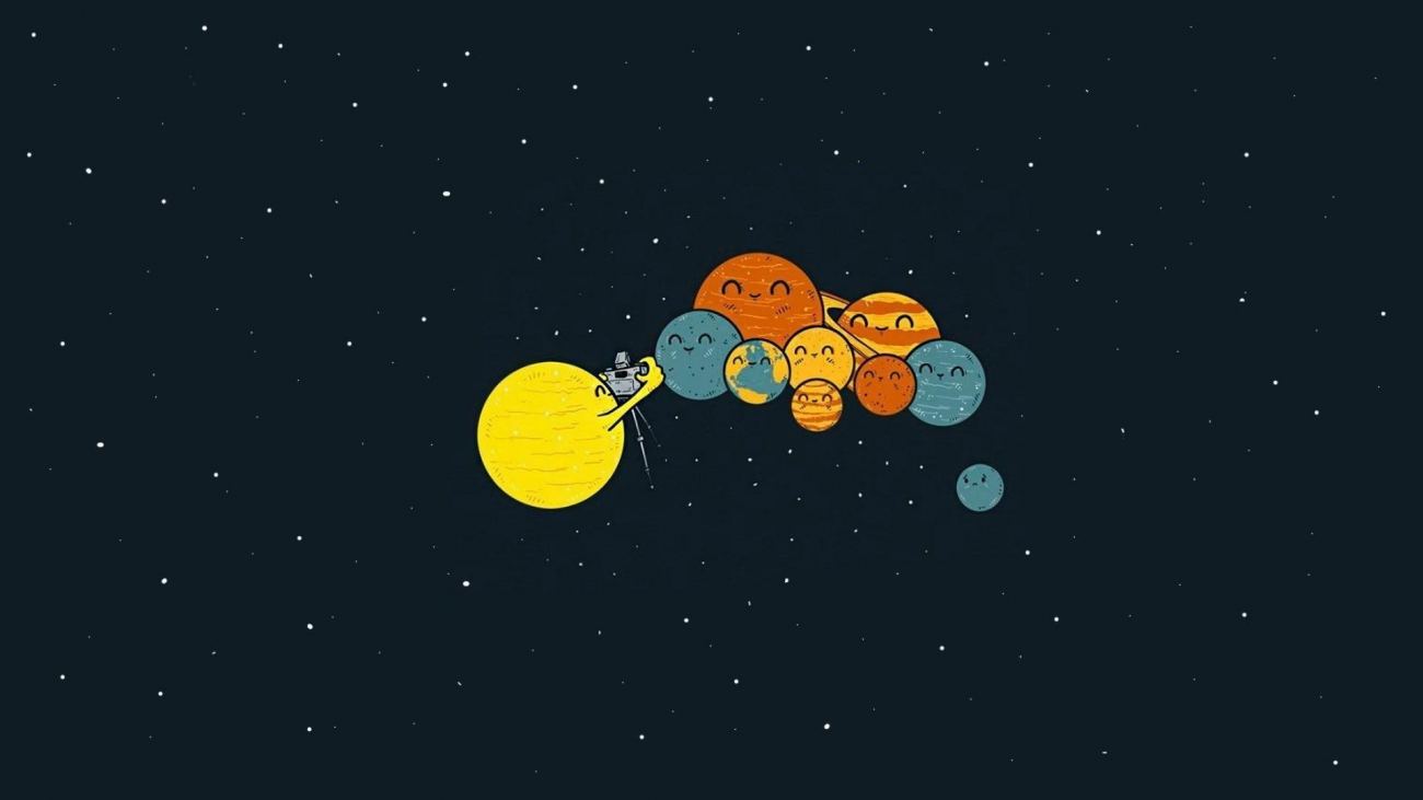 Funny Planets Wallpaper