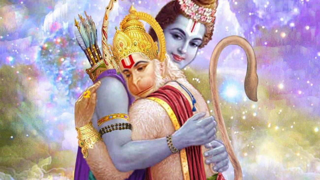 God Hanuman With Ram