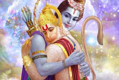 God Hanuman With Ram