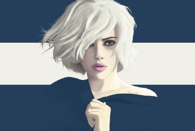 Vector Juicy Lips Scarlett Johansson Wallpaper