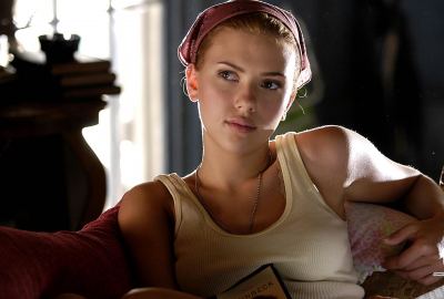 White Tank Top Scarlett Johansson Wallpaper