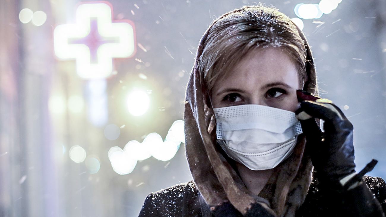 Coronavirus Girl in Mask