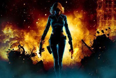 Avengers Black Widow Fire Flames Digital Art Games