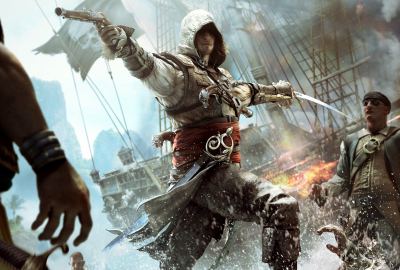 Assassins Creed 4 PC Game Black Flag Battle Ship Wallpaper