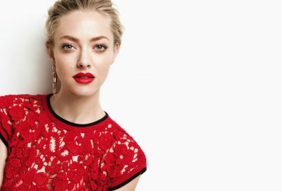 Gorgeous Amanda Seyfried Red Lips Wide HD Wallpaper