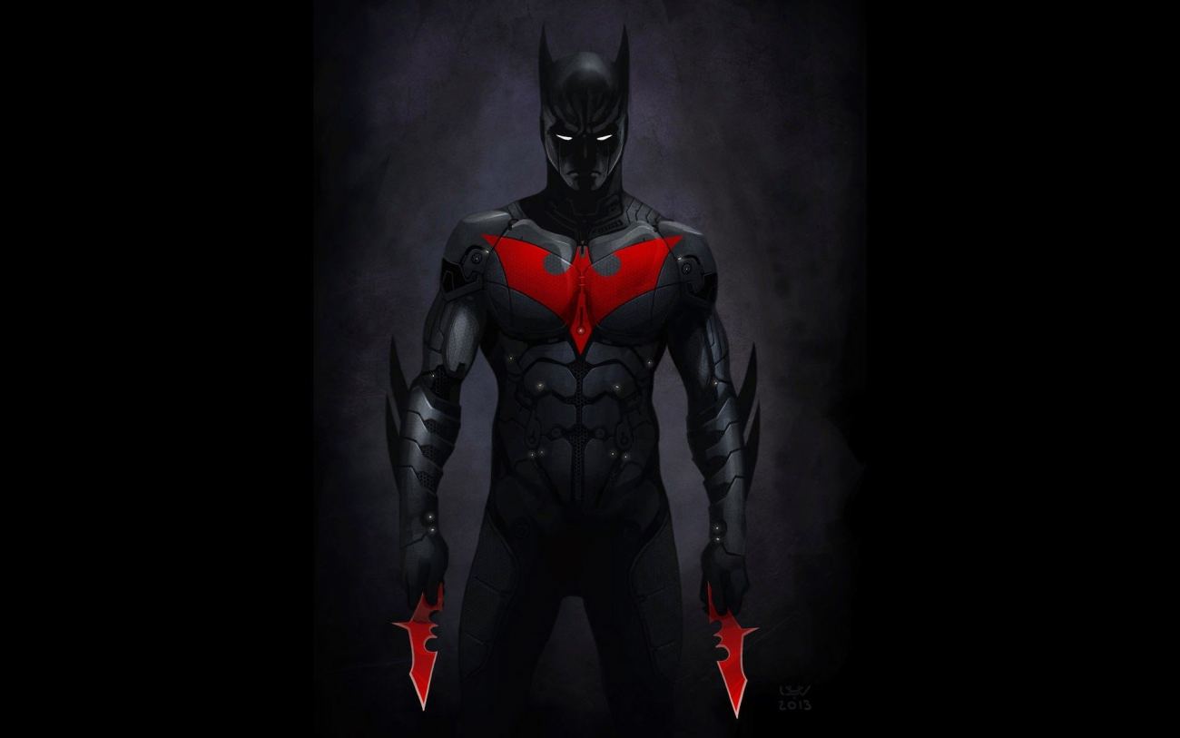 Batman Beyond Dark Red Black Suit Comics Wallpaper