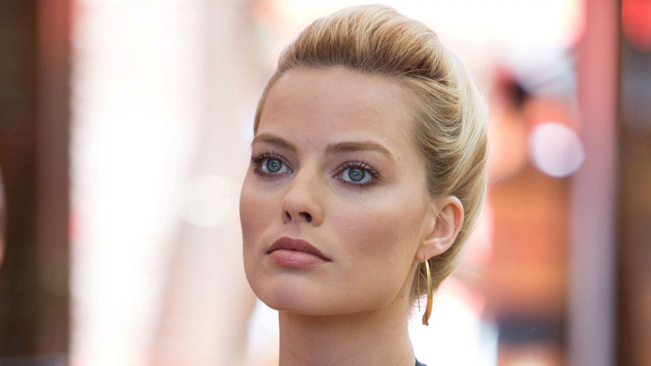 Actress Margot Robbie Close Up Face