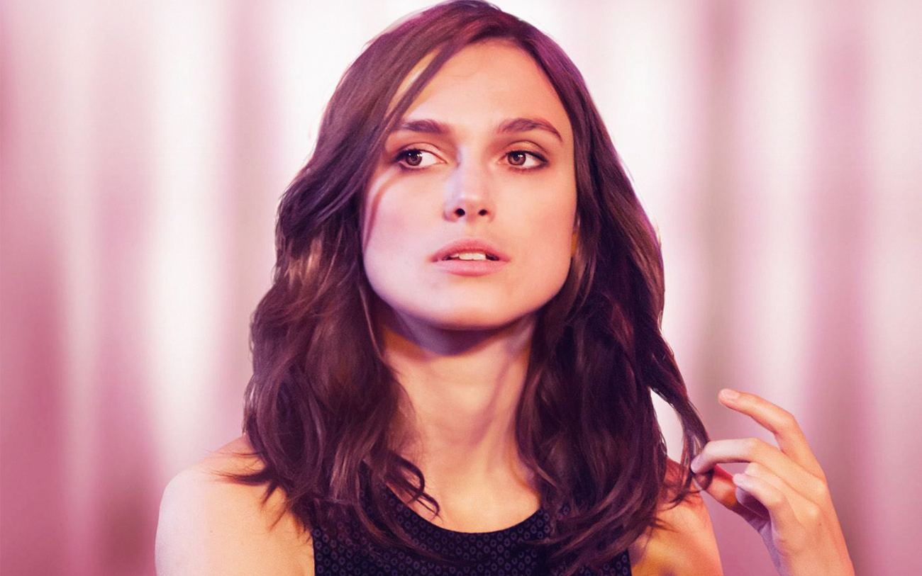 Keira, Knightley Pink Wallpaper