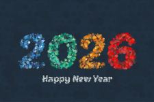 Flower Happy New Year 2026