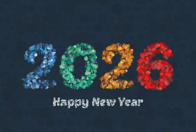 Flower Happy New Year 2026