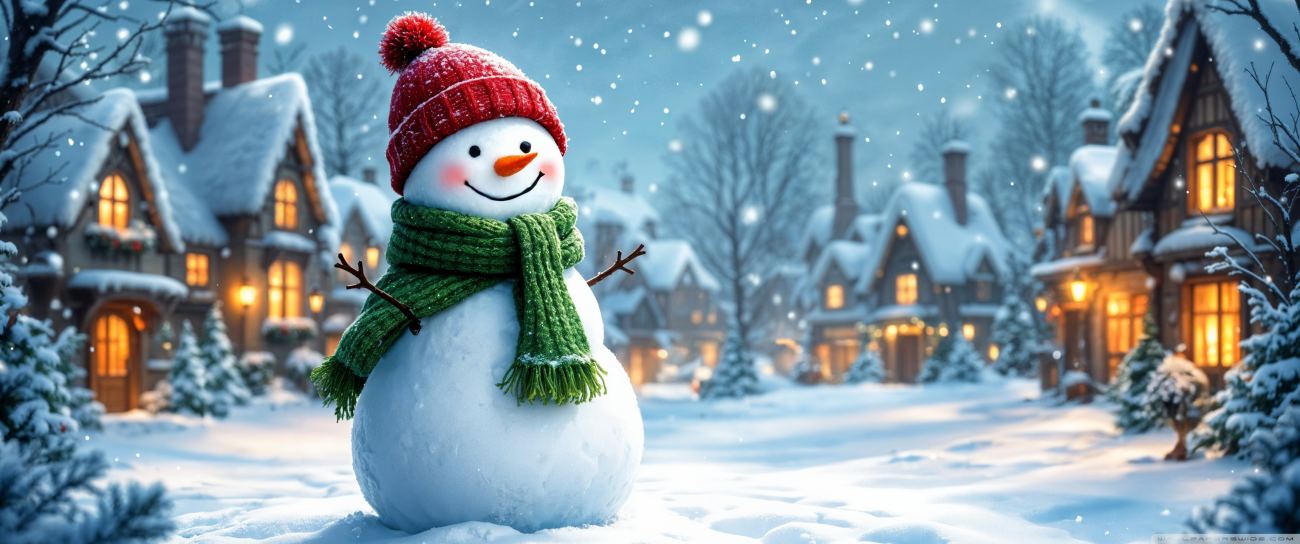 Christmas Snowman Wallpaper