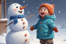 The Joys of Childhood in Winter Wallpaper