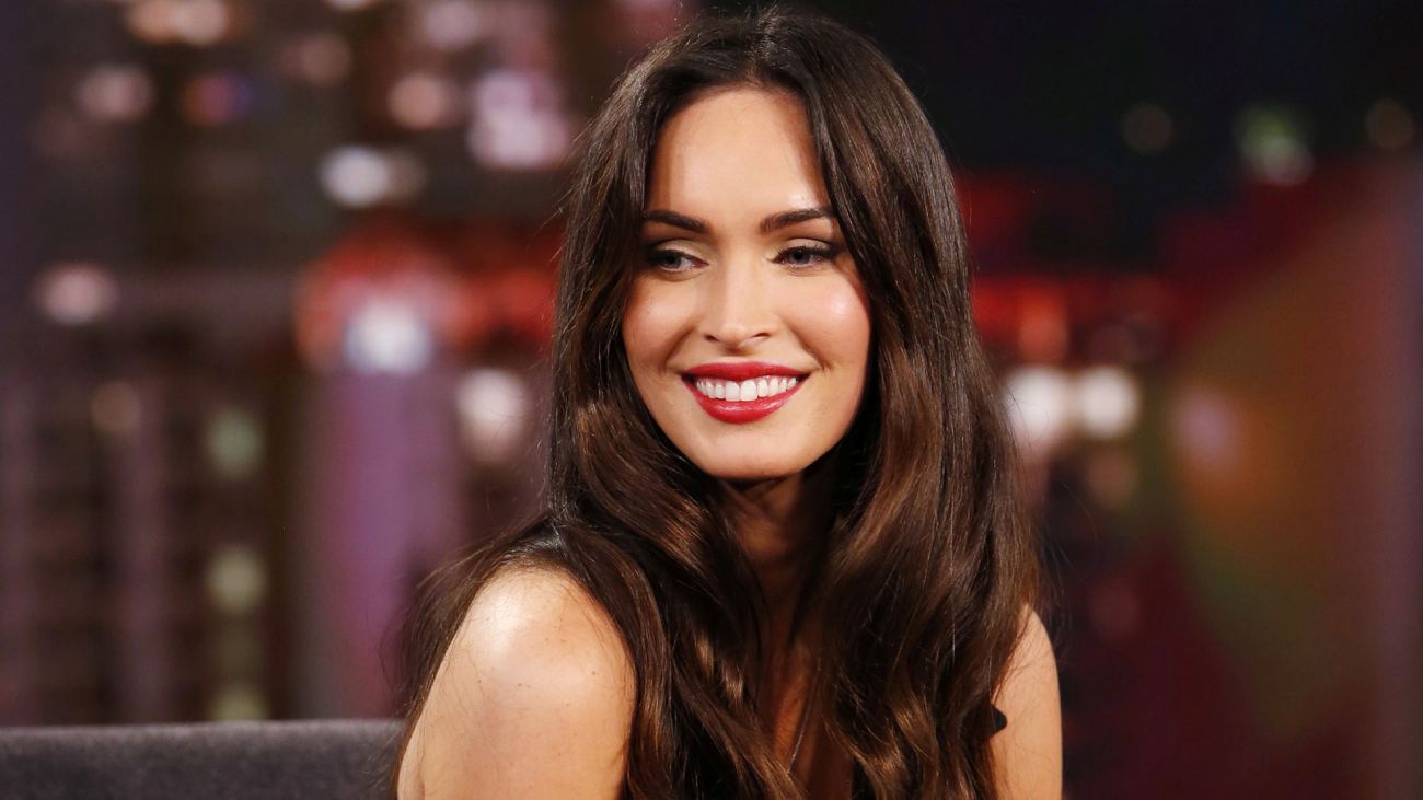 Cute Smile of Megan Fox in Red Lips