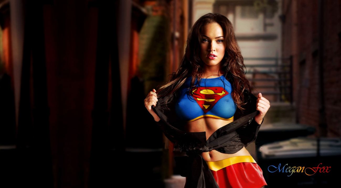 Megan Fox Superwoman Hot Hd Wallpaper
