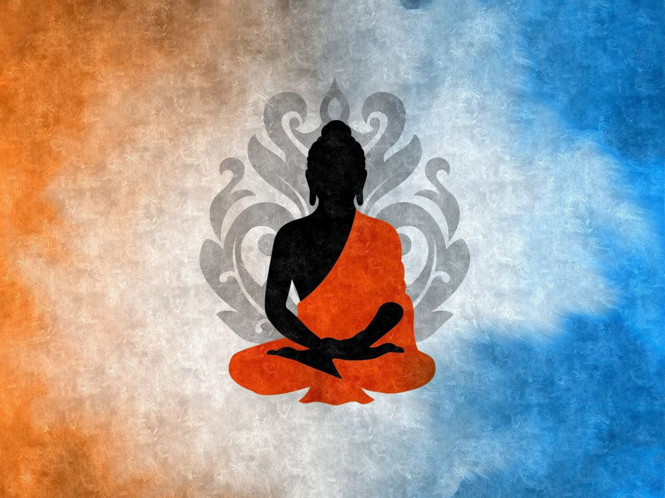 Buddhism Silhouette Lotus Wallpaper