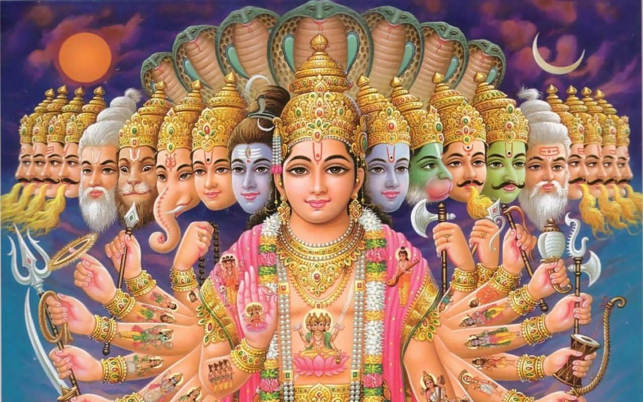 Lord Vishnu And The 10 Avatars Wallpaper