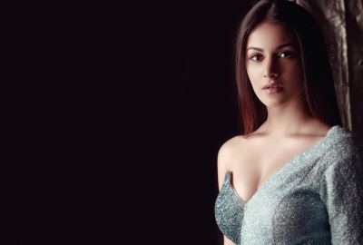 Amyra Dastur Deep Neck Dress Wallpaper