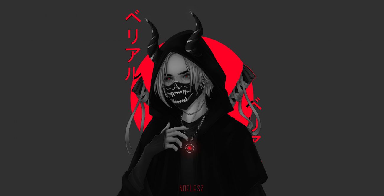 Anime Girls Mask Wallpaper