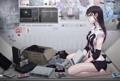 Black Haired Female Anime Character Wallpaper