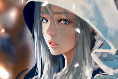 Grey Hair Anime Girl Wallpaper