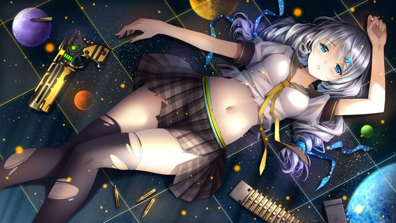 White Haired Anime Girls Wallpaper
